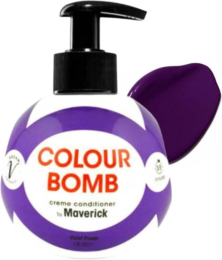 Colour Bomb Fire Red Hair Colour Depositing Conditioner 250Ml – Vibrant Gloss & Shine, Softening & Nourishing Colour Refresh Treatment, No Mix, Vegan, Ammonia & Peroxide Free