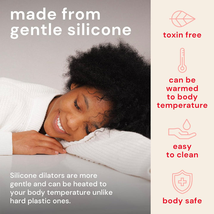Silicone Dilators for Women – Pelvic Floor Exercise Set of 5 in Gradual Sizes