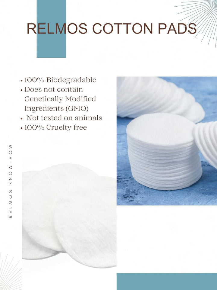 Cosmetic Lint Free Cotton Wool Pads Face Nails Non Fleecing Make up Manicure Pedicure (1 Pack (500))