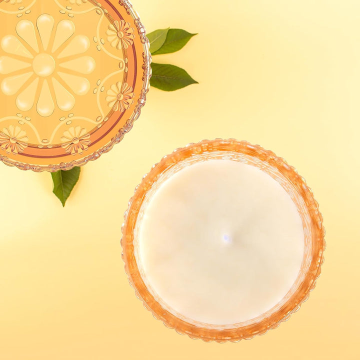 Orange Scented Candle, Refreshing Aromatherapy Home Scented, Natural Soy Wax Candles with Long Clean Burning, Gift Surprise for Yoga, SPA, Christmas, Birthday, Mother'S Day