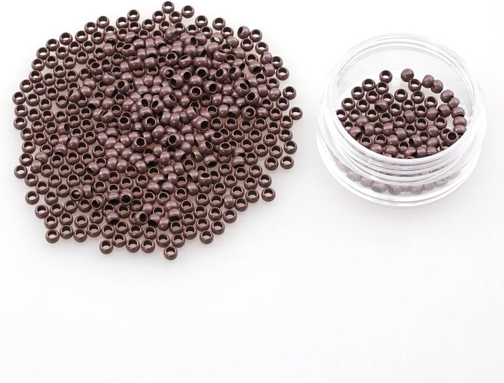 Nano Rings Nano Beads Micro Rings Micro Beads Rings Micro Nano Beads Nano Ring (200Pcs Nano Ring, #5 Brown)