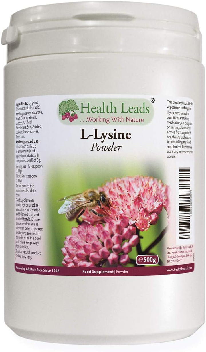 L-Lysine Powder 500G Pharmaceutical Grade (Additive Free)