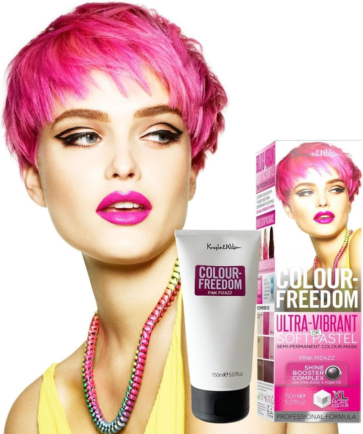 Colour-Freedom 150Ml Mystic Purple Semi-Permanent Hair Colour - Ultra-Vibrant Vegan Friendly Colour Mask with Shine Booster Complex - Ammonia Free Colour Lasts up to 6-10 Washes