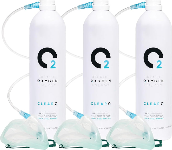 15L Oxygen Can with Mask and Tube | Pure Breathing Oxygen in a Lightweight Aluminium Canister | Made in Britain (Full Kit, 15 L (Pack of 1))