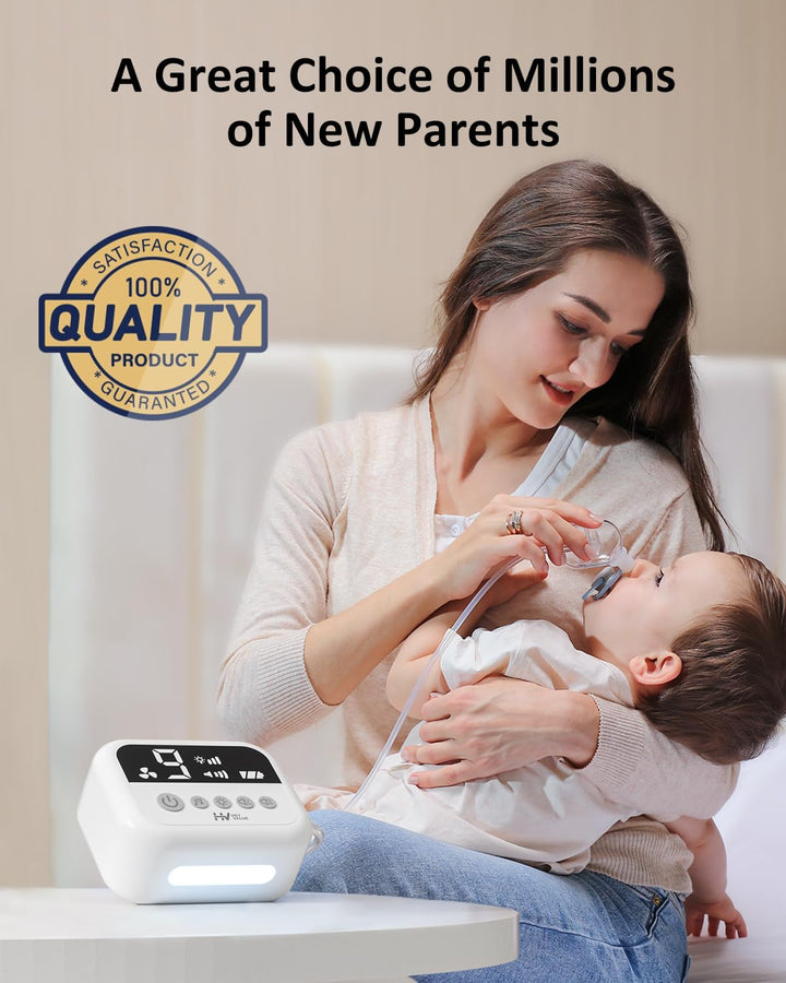 Nasal Aspirator for Baby, Electric Baby Nose Sucker with Larger Suction Chamber and More Powerful Suction, Automatic Nose Cleaner, Night Light & Soothing Music, USB-C Rechargeable & Portable
