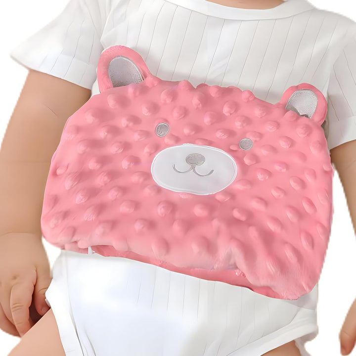 Baby Colic and Gas Relief - Cassia Seed Heated Tummy Wrap,Baby Heating Pad Swaddle Belt Relieves and Soothes Gas,Bloating and Upset Stomach (Beige)