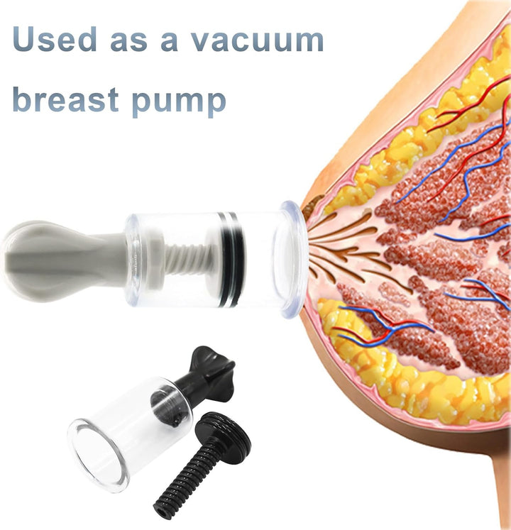 Cupping Set,Sucker, 2 Pcs Cupping Therapy Set,Vacuum Twist Suction Cupping,Vacuum Cupping Therapy,For Relaxation Pain Relief (Black, M)