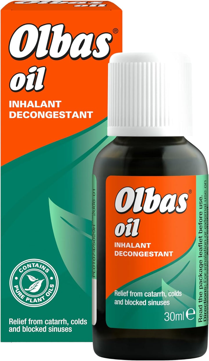 Oil 30Ml - Inhalant Decongestant Oil - Relief from Catarrh, Colds & Blocked Sinuses