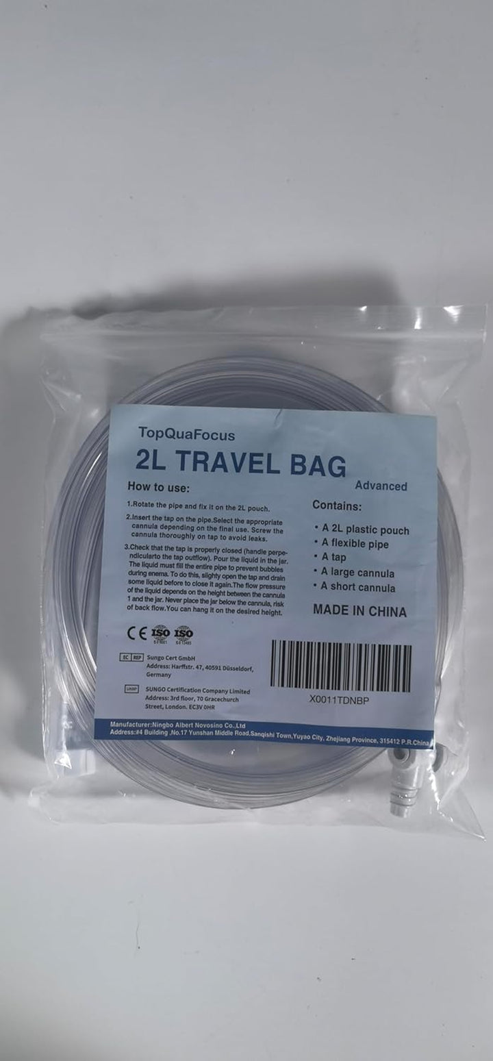 Enema Bag Kit Home Coffee Enema Irrigator Set Travel Enema Set for Men and Women Colon Cleaning 2 Litre