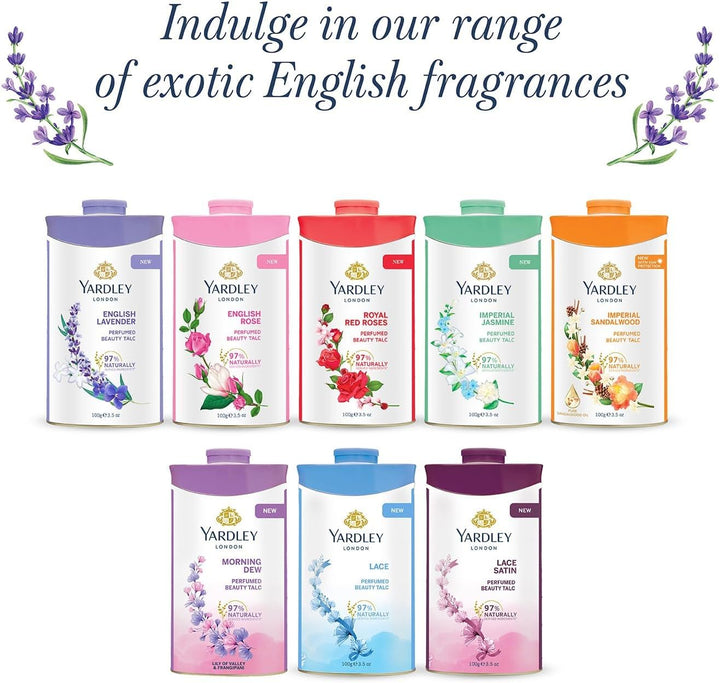 London Jasmine Perfumed Talcum Powder - 250 G. 8.8 Oz, Deodorizing Talc