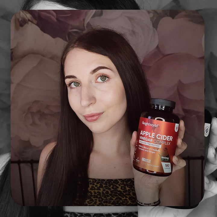 Apple Cider Vinegar Capsules 1860Mg - 2 Months Supply - 180 Capsules - Apple Cider Vinegar with Mother - with a Blend of Cayenne Pepper, Turmeric & Ginger Root - Non-Gmo & Vegan-Friendly