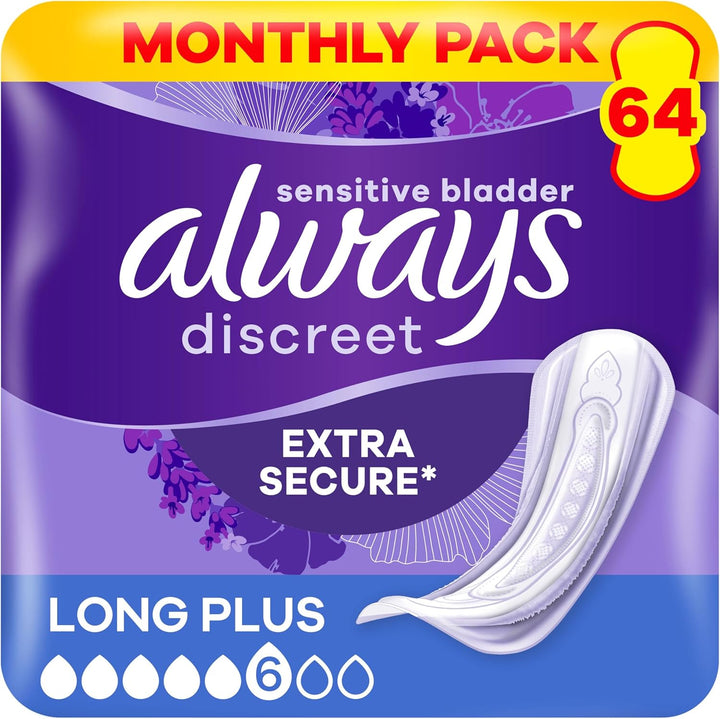 Incontinence Pads Women Long plus 64 Count