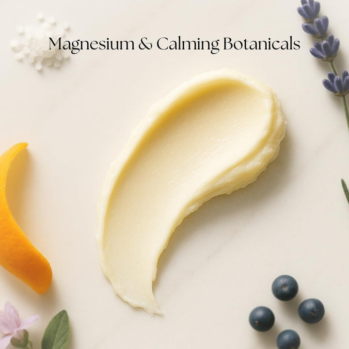 The Sleep One - Magnesium Butter Sleep Balm for Deep Sleep & Relaxation - Moisturising Magnesium Cream with Lavender, Juniper, Clary Sage, Sweet Orange - 120 Ml