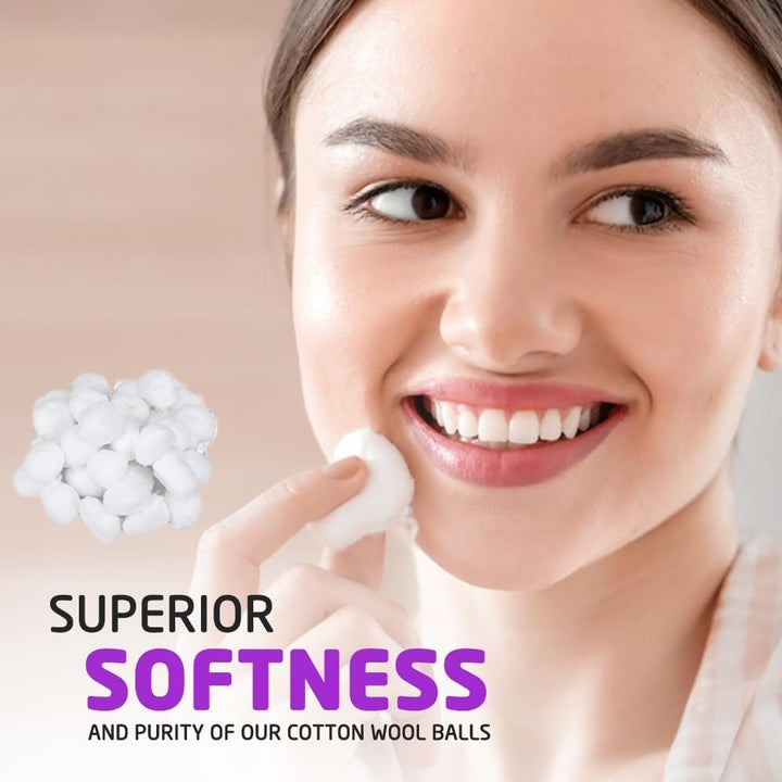 Pack of 120 Cotton Wool Balls, Super Soft, 100% Pure Cotton, Perfect for Everyday Use