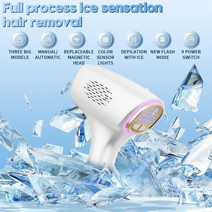 IPL Laser Hair Removal Device with HR/SC/RA 3-In-1 Function, Faster, Salon Quality Result, at Home IPL Laser Hair Remover Machine for Women and Men, Face, Bikini Line, Body, Leg, Armpit, 9 Level
