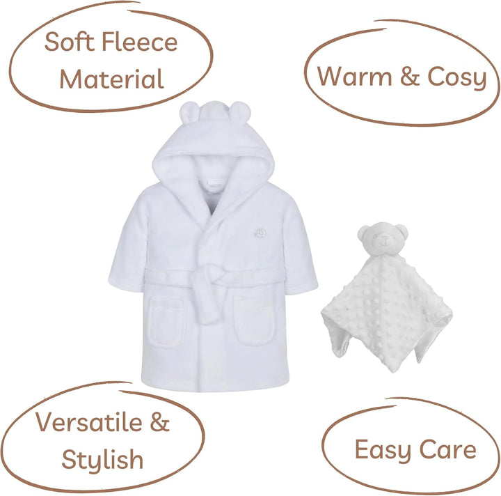 Baby Dressing Gown & Comforter Set - Newborn Baby Gift Set, Robe & Comforter for Baby Boys & Baby Girls, Gender Neutral Baby Gifts for Gender Reveal, Perfect for Baby Hamper