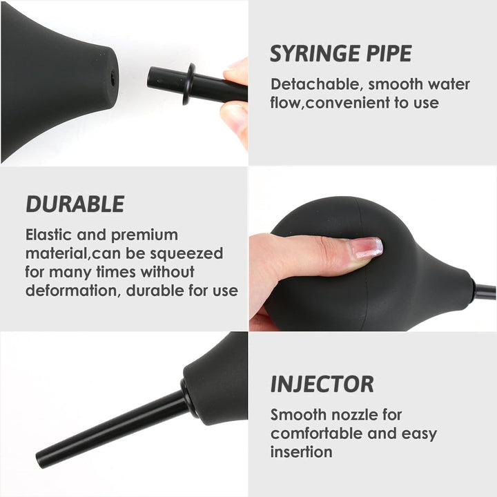 Easy-To-Use 224 ML Silicone Douche Enema Kit for Comfortable Cleansing – Ergonomic Enema Bulb for Gentle Relief & Hygiene | Home Use for Constipation & Cleansing