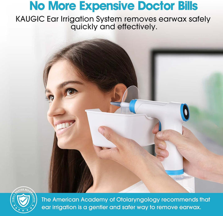 Electric Ear Wax Removal, Water Powered Ear Cleaner, Ear Cleaning Kit, Safe and Effective Earwax Removal Kit with 4 Cleaning Mode Settings, 10 Ear Tips & Water Catch Basin