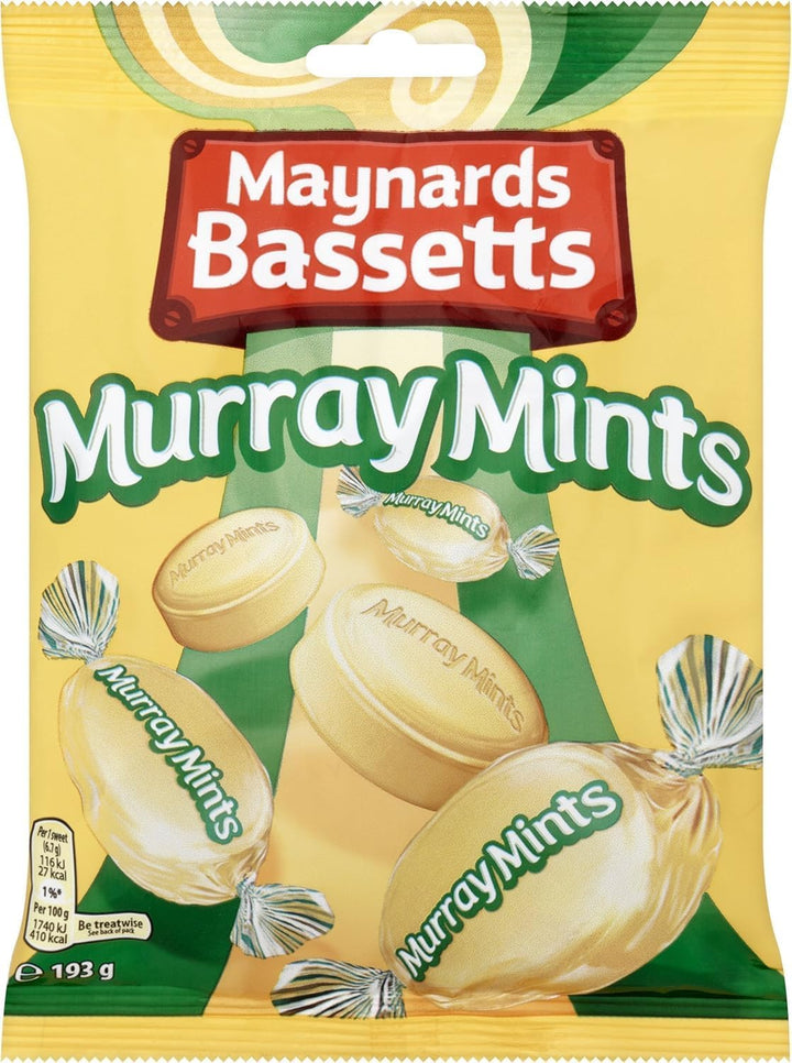 Murray Mints Sweets Bag, Creamy Mint Flavour, 193 G Sharing Pack (Pack of 12)