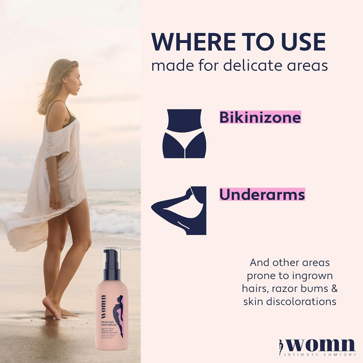 Intimate Comfort INGROWN HAIR SERUM - Serum against Ingrowns, Razor Bumps & Skin Discolorations, 50Ml