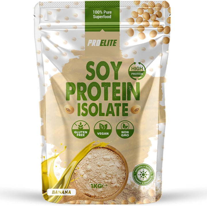 Soy Protein Isolate Powder 1Kg Vegan 100% Plant Protein Gluten-Free, SOYA Protein Powder Shake for Superfood Super Greens Dairy Free Shakes by  (1KG, Unflavoured)