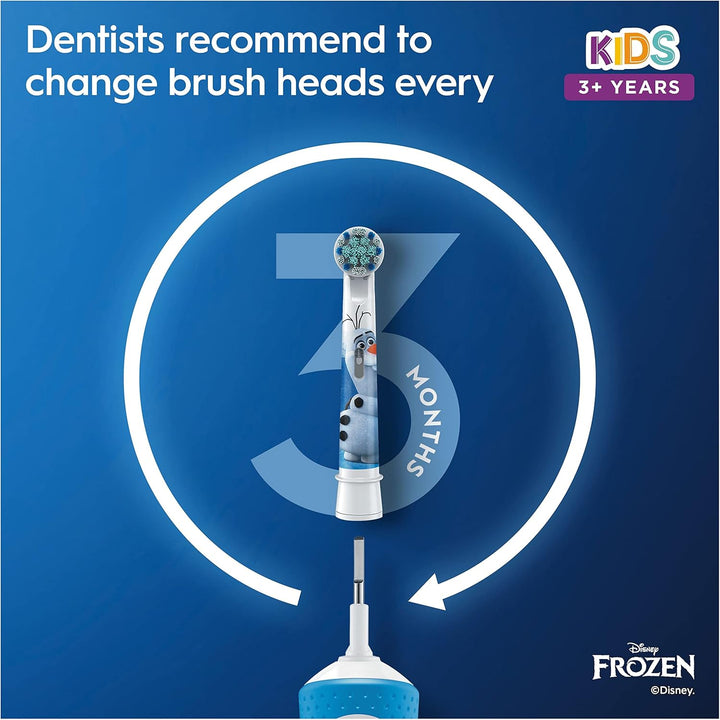 Stages Power Kids Electric Toothbrush Featuring Frozen Characters, 1 Handle, 1 Brush Head, UK 2 Pin Plug