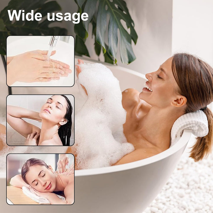 Exfoliating Gloves，6Pcs Bath and Body Exfoliator Mitts，Bamboo Shower Gloves ，Scrubs Away Ingrown Hair and Dead Skin，For Shower, Spa, Massage and Dead Skin Cell Remover Loofah（Blue+Green+Pink）