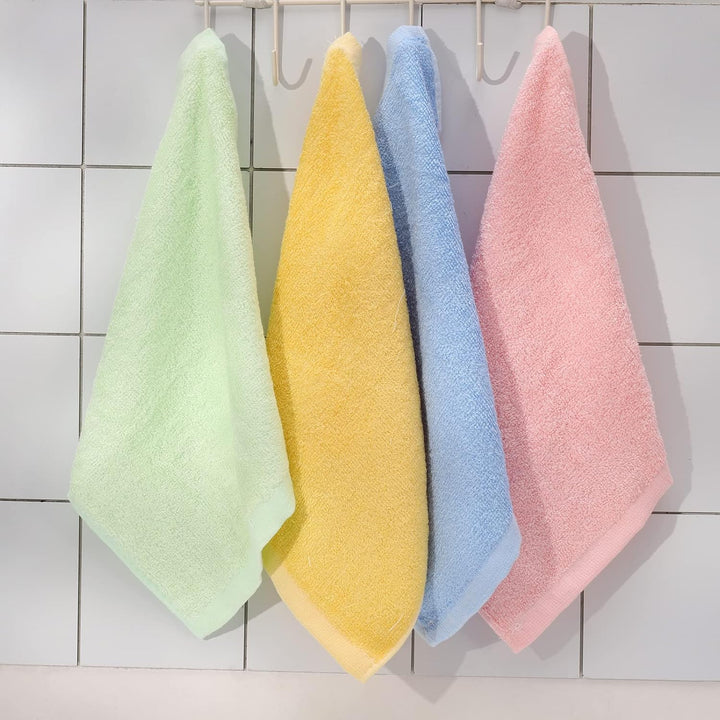 6 Pcs Flannels Face Cloths Baby Washcloths Quick Dry Reusable Face Body Cloths Squares Wash Flannels for Baby Kids Adults(25X25Cm)