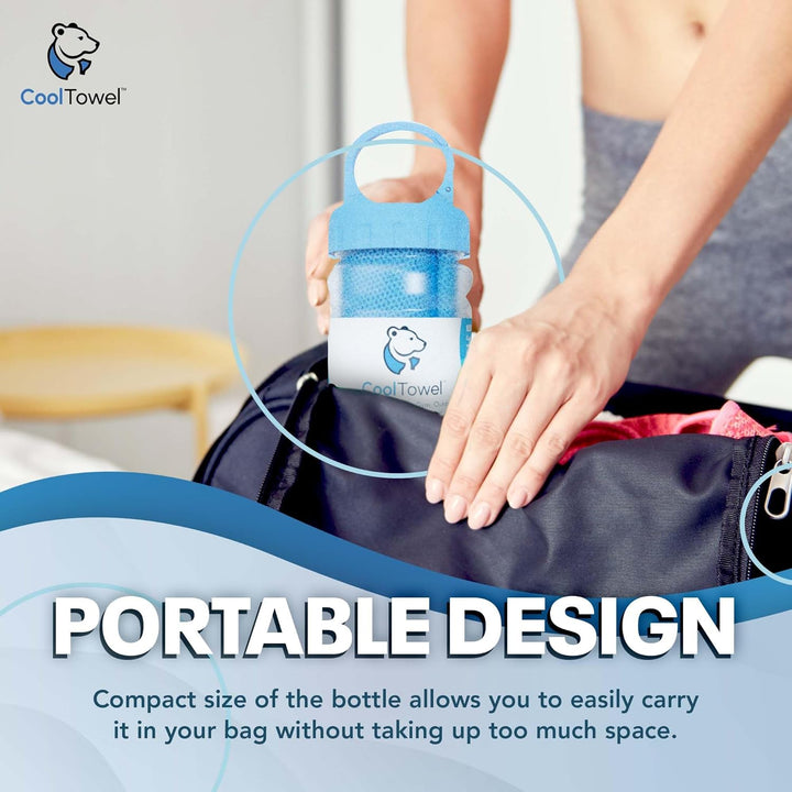 Bottle - Cold Sweat Towel You Can Use Anywhere, Anytime! Reusable Soft Absorbent Cooling Portable