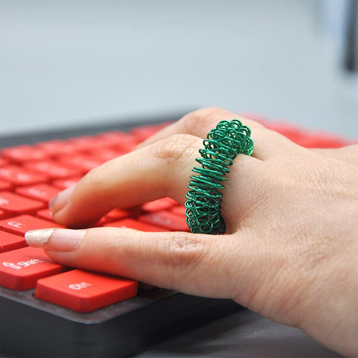 Finger Massage Rings  20 Pcs Spiky Sensory Finger Rings, Spiky Finger Ring, Finger Massager, Acupressure Rings Set, Anti-Stress Ring, Quiet Stress Reducer for Teens & Adults