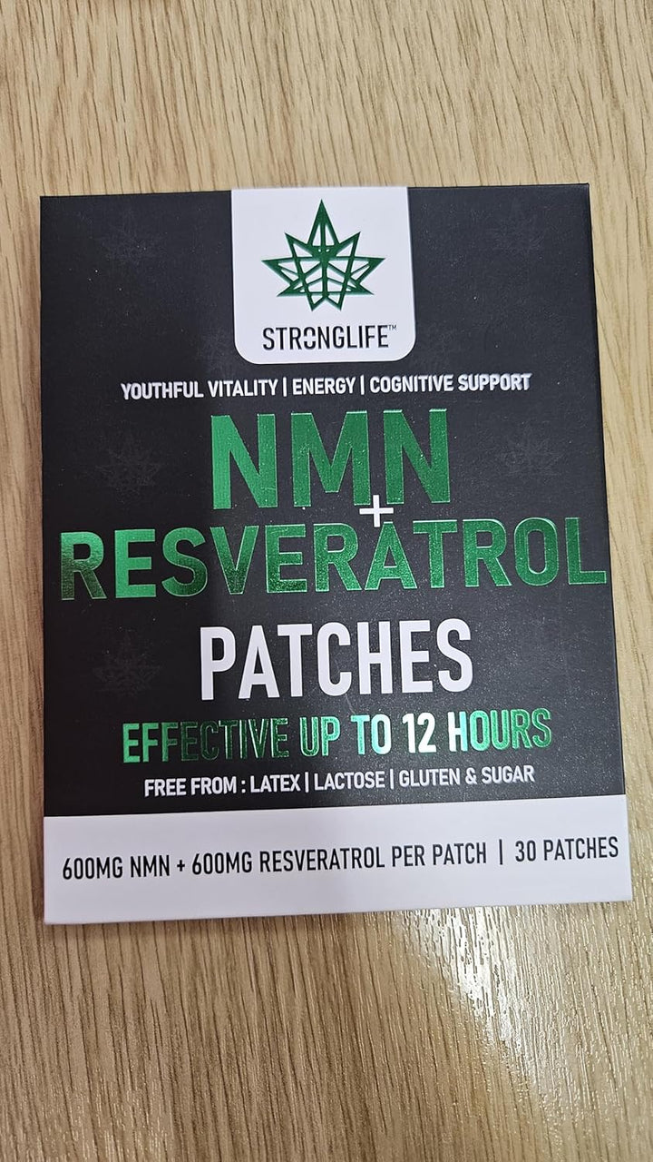 NMN & Resveratrol Patches – High Absorption, 12 -Hour Release – Supports Cellular Health, Anti-Aging & Skin Vitality – Easy-To-Use – 30 Patches – Natural Ingredients – like Capsules - Powders