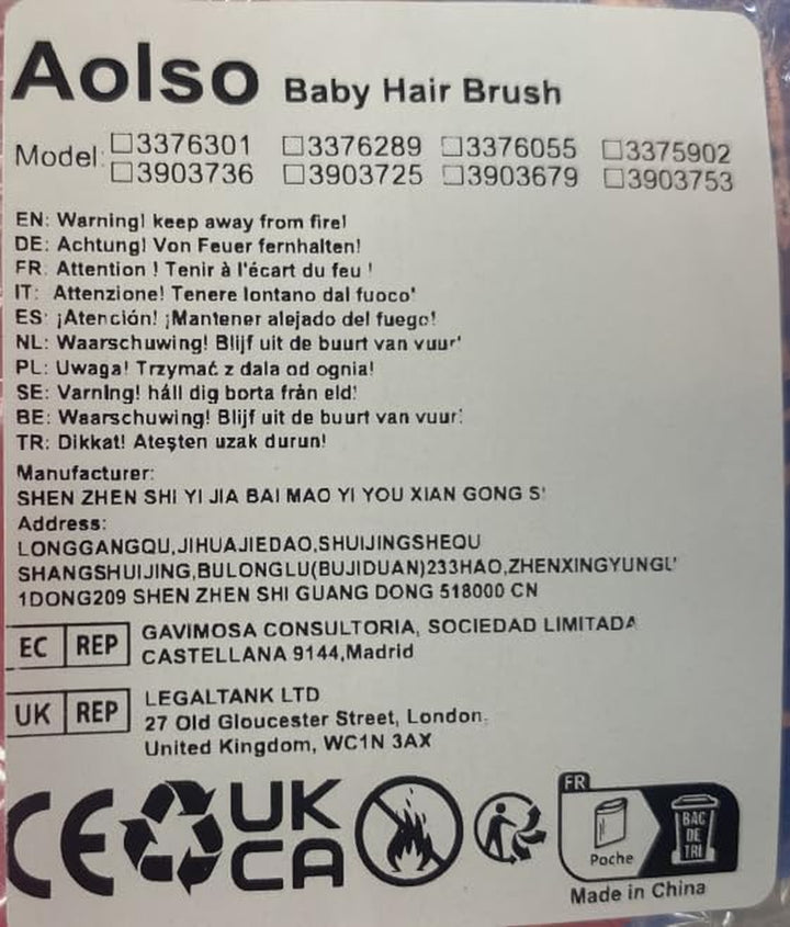 Baby Hair Comb, 3PCS Baby Hair Brush and Comb Set, Baby Hair Brush Toddler Comb for Newborns & Toddlers, Perfect Baby Registry Gift (Blue)