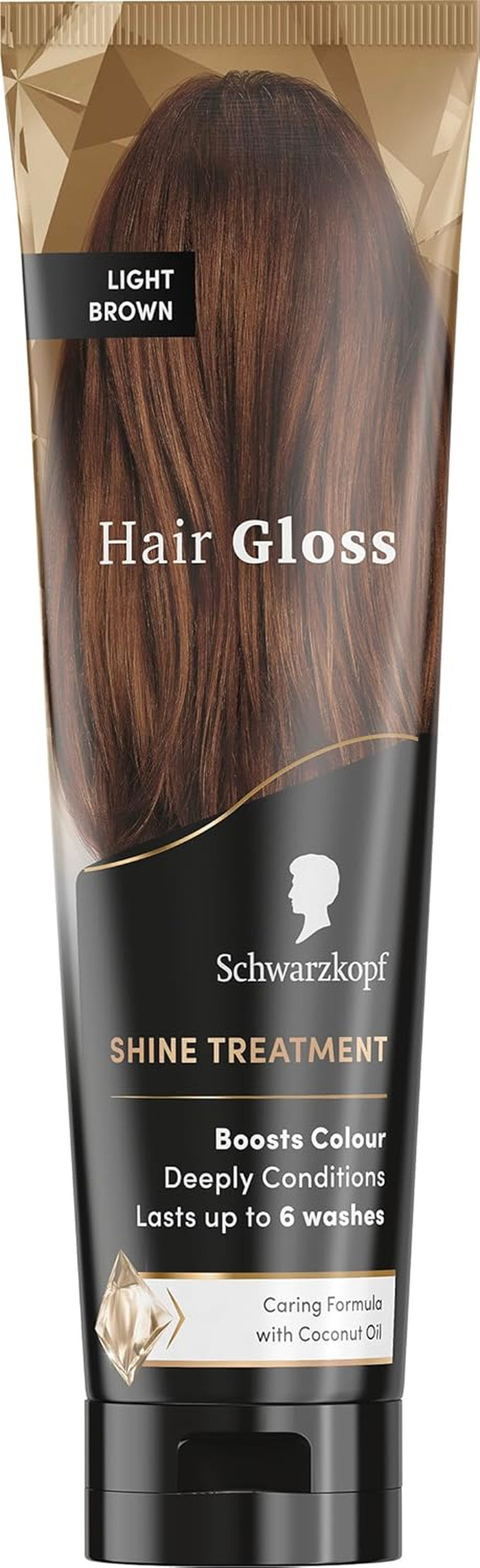Hair Gloss Shine Treatment Cacao Brown 150Ml, Semi-Permanent Hair Dye, Temporary Hair Treatment to Condition and Colour Hair, Contains Coconut Oil, Enhances Colour and Reduces Breakage