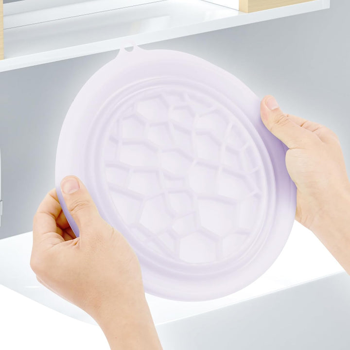 Face Bowl for Ice,Silicone Face Ice Bath Bowl with Built in Tray, Foldable Facebowl with Built-In Icetray, Portable Quick Cooling Facial Washing Basin for Soothe Skin Home Use or Travel (Purple)