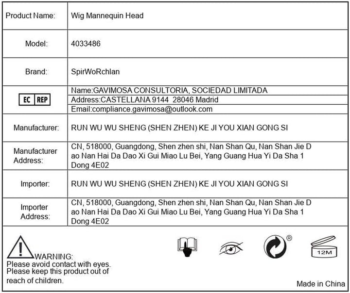 Female Styrofoam- Foam Mannequin Head Stand Model Display Wig Polystyrene Mannequin Manikin Head Polystyrene Head Female Dummy Mannequin Head for Hats Wigs Sunglasses Displays White