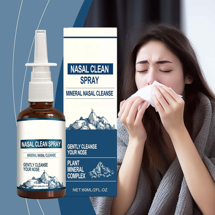 Nasal Cleansing Spray, with Hydrating and Soothing, 3.6X11.7Cm, Congestion Relief Spray, Cleansing Nasal Solution, Supports Healthy Breathing, for Men, Adults, Home, Travel