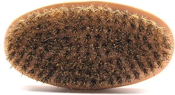 1 Piece Beard Brush - Boar Bristle Brush with Solid Wood Handle for Firm Bristles to Tame and Soften Facial Hair (Brown)