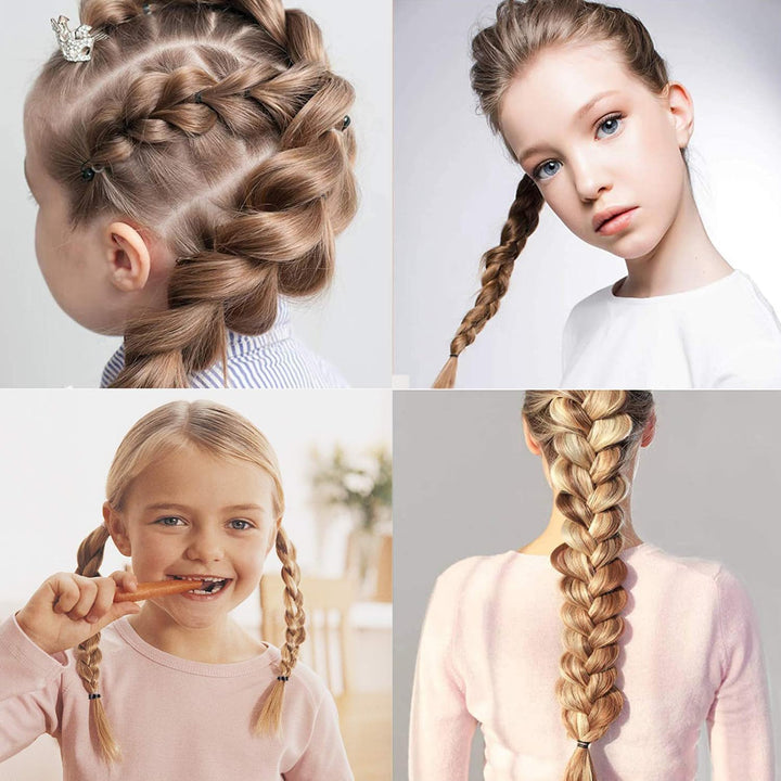 Black Elastic Hair Bands,500Pcs Small Hair Rubber Bands with Box,Mini Elastic Hair Bands for Kids Hair Braids Ponytail Hair, Wedding Hairstyle Etc.