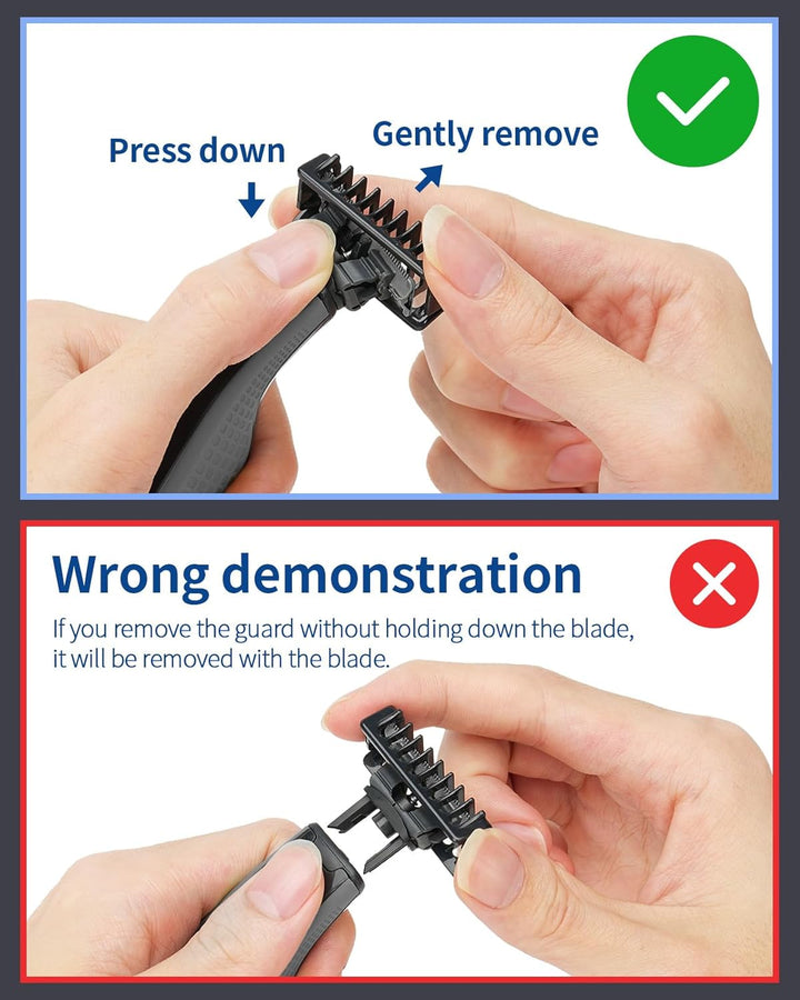 Double-Sided Attachments Compatible with O Blade & Oblade Pro QP2724 QP2520 QP2530 QP2620 QP2630 Trimmer, 4 Combs of 1, 2, 3 and 5 Mm, Maintain Your Perfect Stubble Length