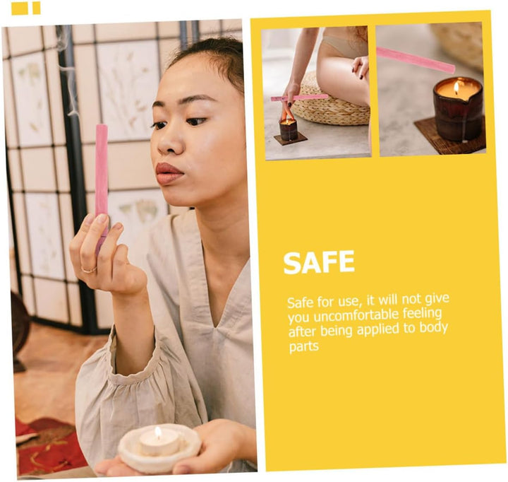 20Pcs Moxibustion Sticks Navel Belly Moxa Roll Bar Moxibustion Smokeless Sticks for Aromatherapy