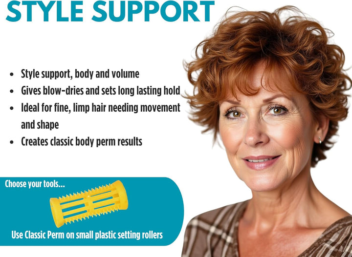 Classic Perm Kit with Amino Acid Complex for Permanent Curls and Waves, Unscented, Blue