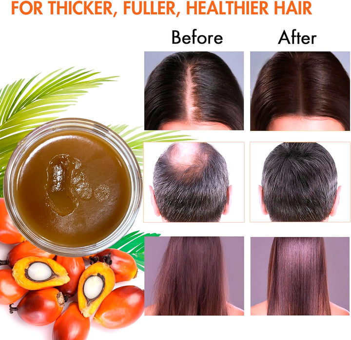 Raw Batana Oil for Hair Growth, 100% Natural Pure Botana Oil Paste, Unrefined Organic Batana Hair Growth Oil for Prevent Hair Loss, Enhances Hair Thickness for Men & Women 5.3 Oz