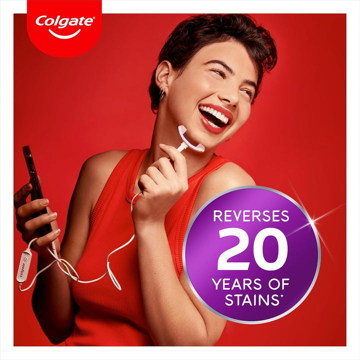 Max White Ultimate at Home LED Teeth Whitening Kit | Enamel Safe | Reverses up to 20 Years of Stains** | Whitening Pen & Smartphone Powered LED Whitening Light | Developed by Dental Experts