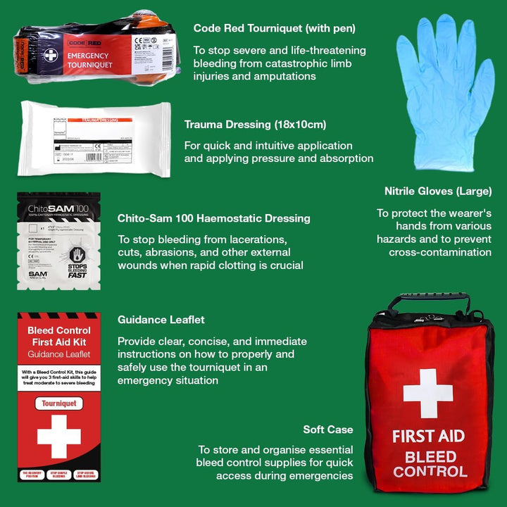 Basic Bleed Control Kit with Tourniquet - Soft Case