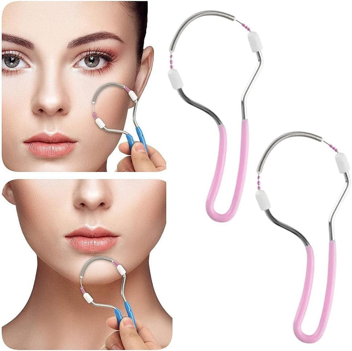 3 PCS Spring Facial Hair Remover Manual Epilator Spring Handle Hair Remover Spring Epilator for Women Face Hair Removing (Random Color)