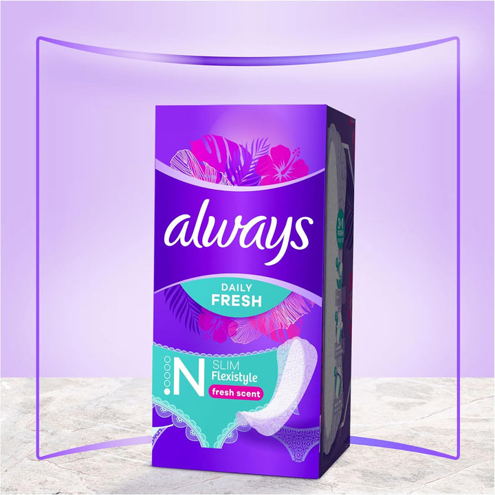 Daily Fresh Slim Flexistyle Normal Panty Liners 26 Liners, Odour Lock, Feel Nothing but Fresh & Protected