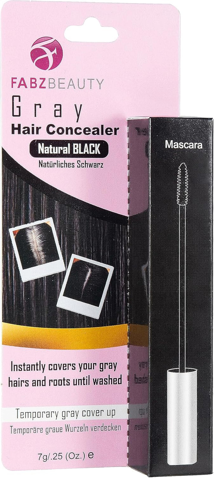 Grey Hair Root Cover up Mascara | Instant Dark Brown Touch up Wand for Men & Women, Quick Concealer Brush to Hide Grey Roots, Easy Temporary Hair Colour Solution (Dark Brown)