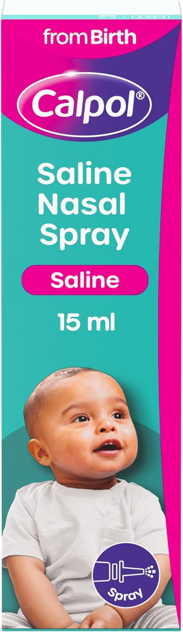 Saline Nasal Spray (1 X15Ml),  Decongestant Nasal Spray for Blocked Nose Relief, Non-Medicated Treatment to Wash Away Mucus, Suitable for All Ages