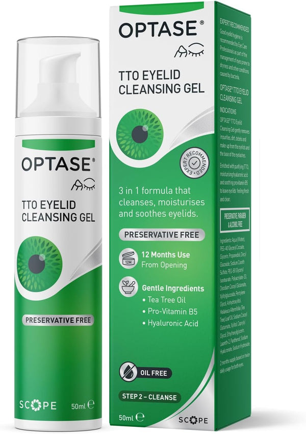 Tea Tree Oil Eyelid Cleansing Gel for Daily Hygiene - Suitable for Dry Eyes, Blepharitis & Styes - Preservative Free - 50Ml