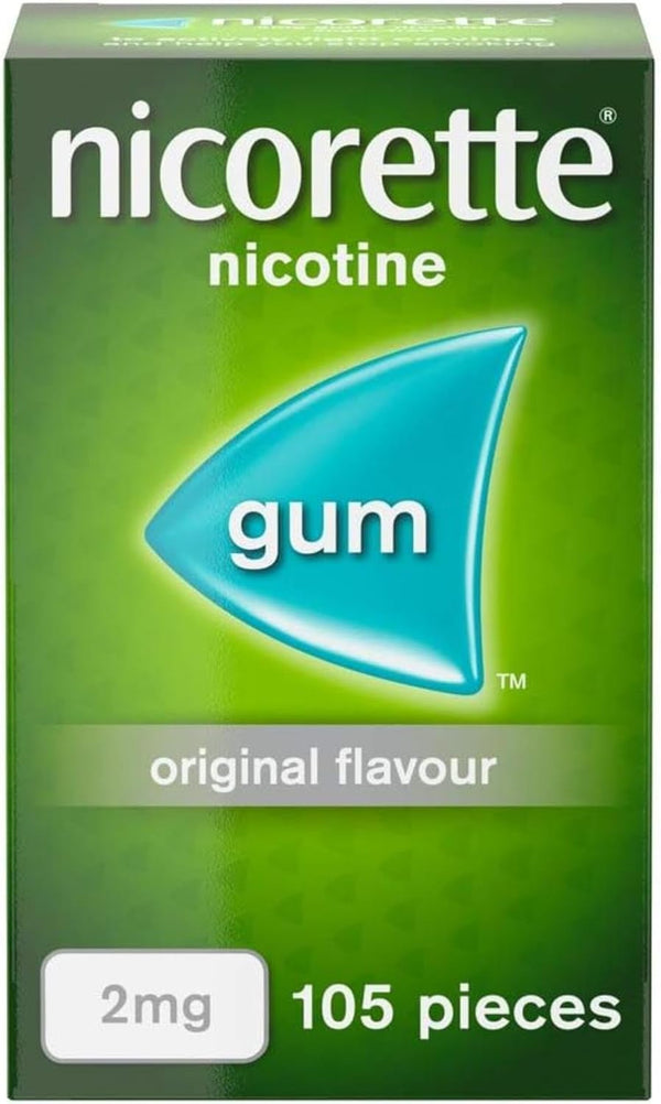 2Mg Gum Original Flavour (105 Pieces), Discreet Stop Smoking and Stop Vaping Aid to Help You Quit for Good, Tackle Cravings and Withdrawal Symptoms, Nicotine Gum (Quit Smoking or Vaping)